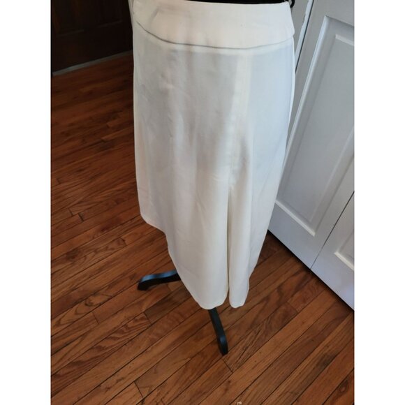 Ivory A Line Skirt Sag Harbor Sz 10 Side Pleat Retro Twee Minimalist Old Money - Picture 5 of 8